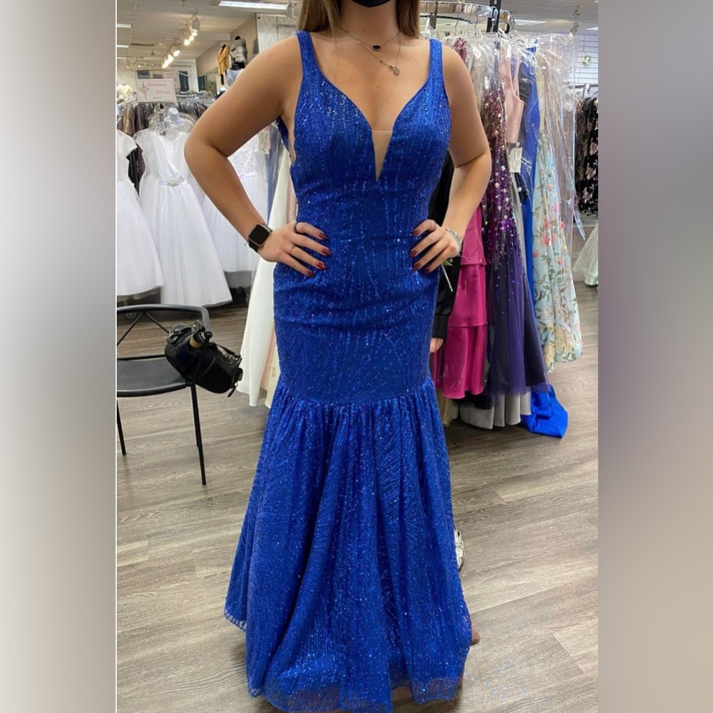 Royal Blue Sequin Mermaid Dress